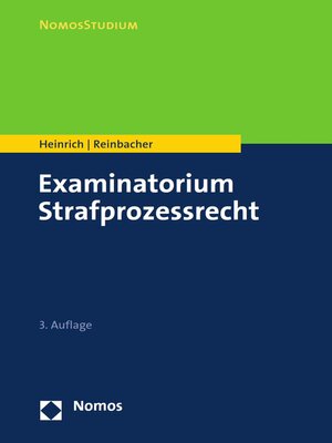 cover image of Examinatorium Strafprozessrecht